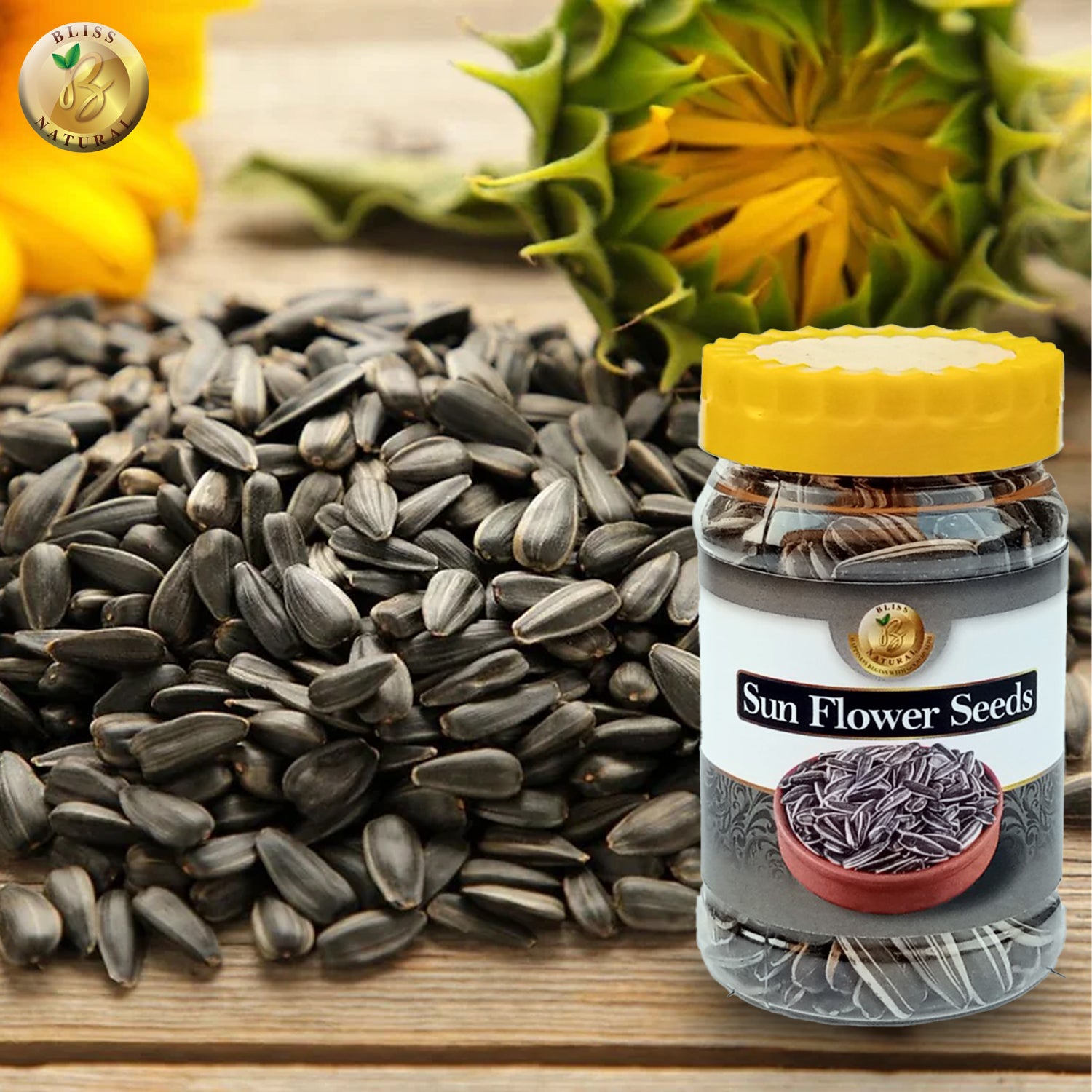 SUN FLOWER SEEDS IN A JAR