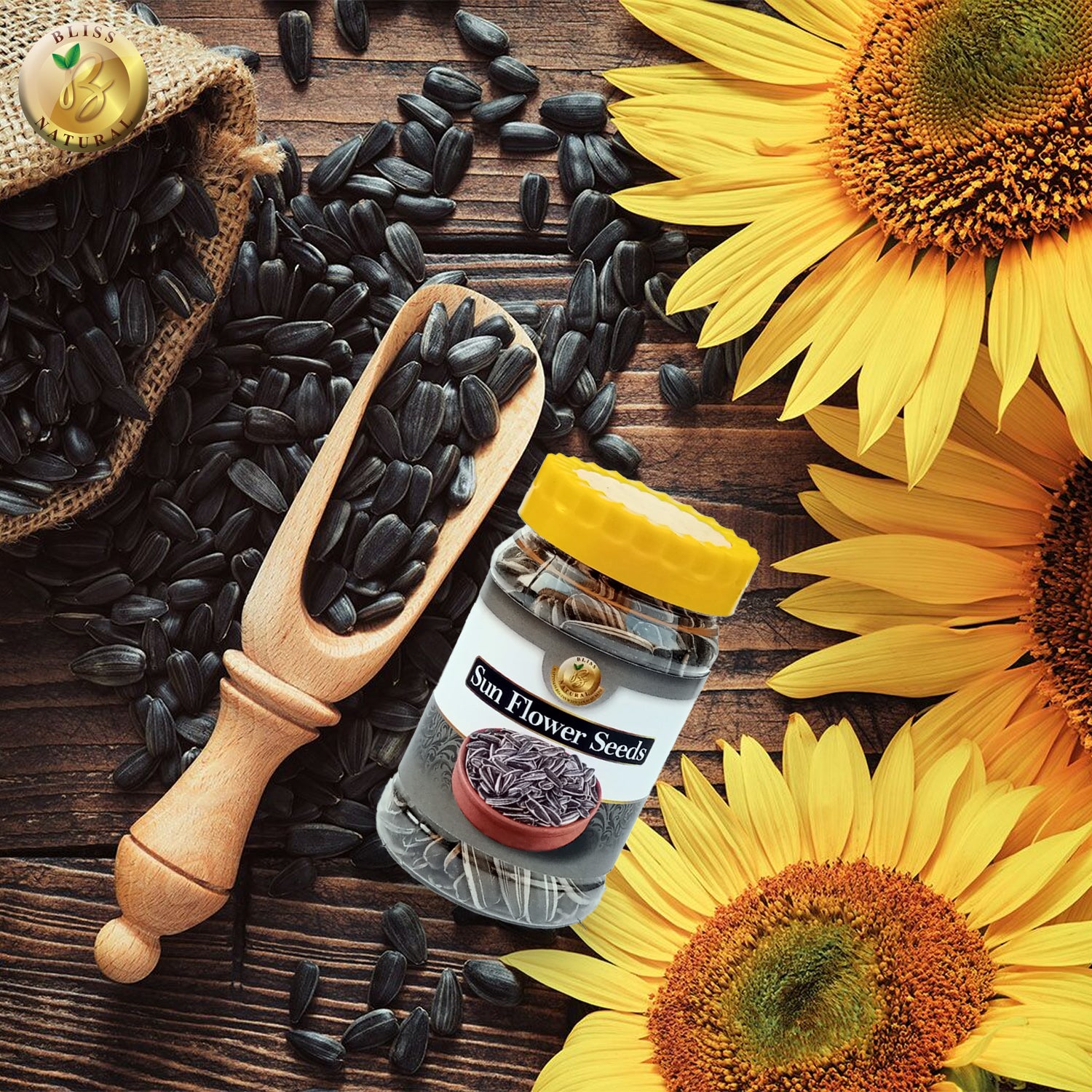 SUN FLOWER SEEDS IN A JAR